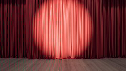  theatre curtain on stage