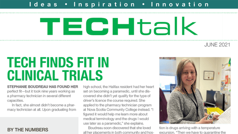 portion of cover of June 2021 Tech Talk newsletter