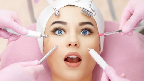 a close up of a person brushing their teeth