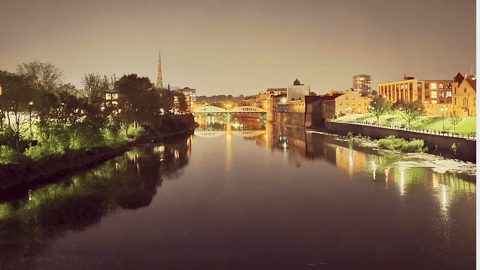 a bridge over a body of water