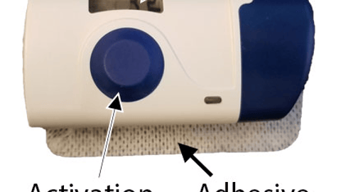 a diagram of a wearable injection device