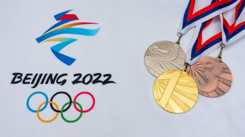 Beijing olympics concept with medals