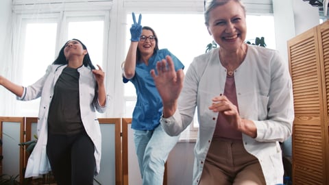 Joyful group of doctors 