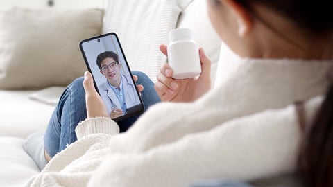 patient having a virtual consultation with a pharmacist