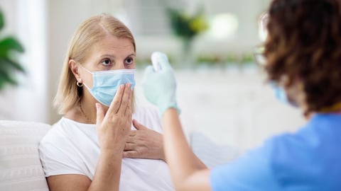 Doctor and patient talking 