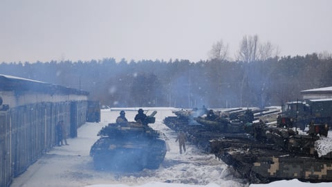 Picture of a war zone in Kyiv Ukraine