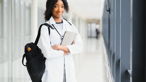 Young Black medical student