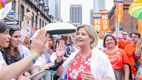 Andrea Horwath at the Toronto Pride Parade