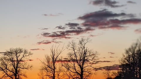 sunset over a field