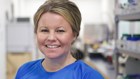 Pharmacy technician Jennifer Tuck smiles at the camera