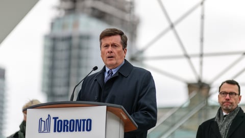 John Tory making a speech 