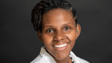 Young Black woman smiling