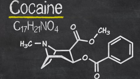 Drawing of cocaine's chemical structure