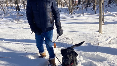 Man with dog