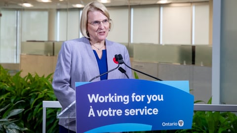 Ontario Health Minister Sylvia Jones makes an announcement on November 27, 2023.