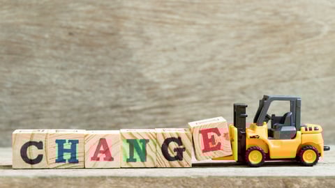 Children’s blocks spell out change... for managing change in the pharmacy