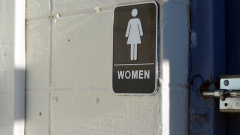 A sign for the women's washroom