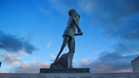 Terry Fox statue at dawn