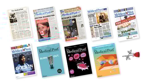 A series of covers from the Medical Post from over the years