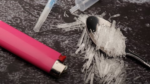 Needles and crystal meth