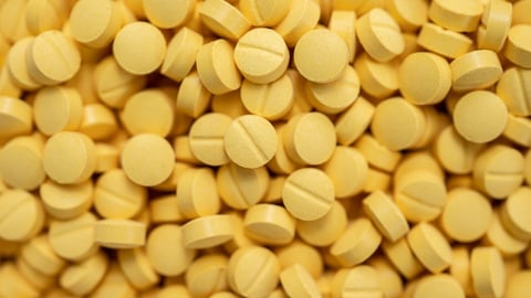 Pile of yellow pills