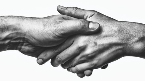 Close up of a handshake