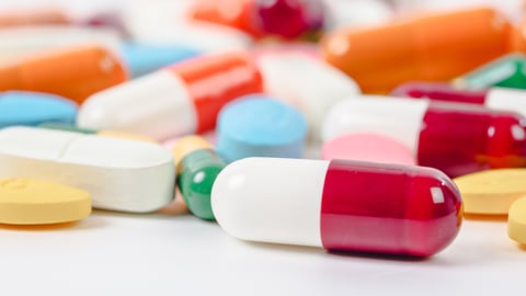 A group of colourful pills