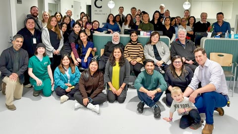 The whole team at Seymour Health posing for a picture