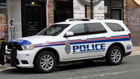 A Royal Newfoundland Constabulary police cruiser.