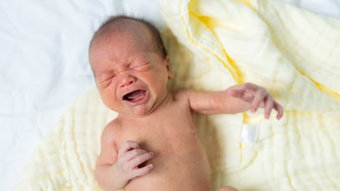 New born baby crying
