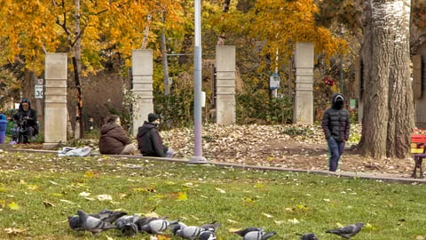 The AIDS memorial at Barbara Hall Park in Toronto. 