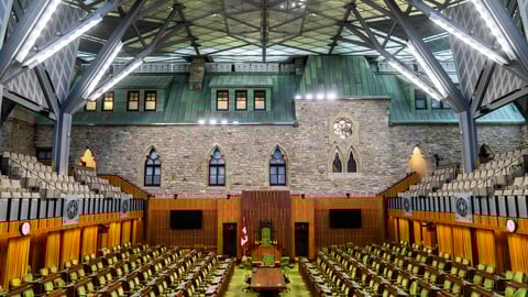 Wide shot of the House of Commons