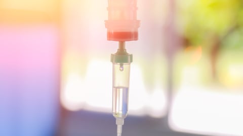 Close up of IV drip