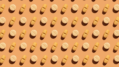 A pattern made of a pills