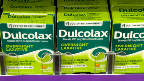 Dulcolax Overnight Laxative Boxes on Store Shelf