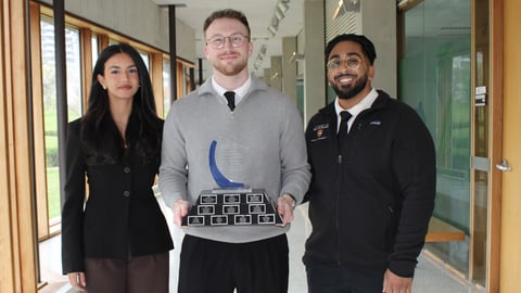 University of Waterloo pharmacy students Zainab Rashid, Ishan Singh and Noah Spitzl