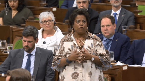 Health Minister Marjorie Michel speaks during Question Period on June 8, 2026. (Parliament of Canada)