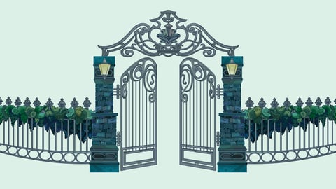 A large ornate gate