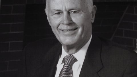 A portrait of Dr. John Hamm, former premier of Nova Scotia. 