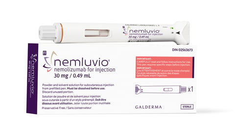 A box of Nemluvio for atopic dermatitis and prurigo nodularis