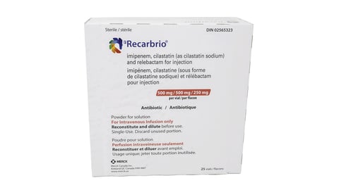 Box of Recarbrio: new IV antibiotic