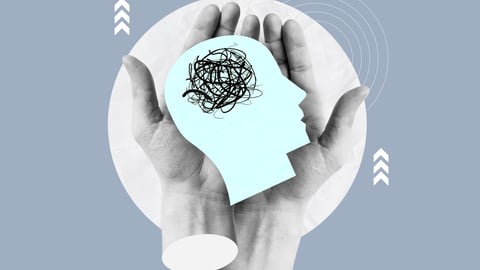 hand holding a brain