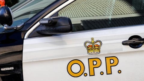 The driver's side door of an OPP vehicle.