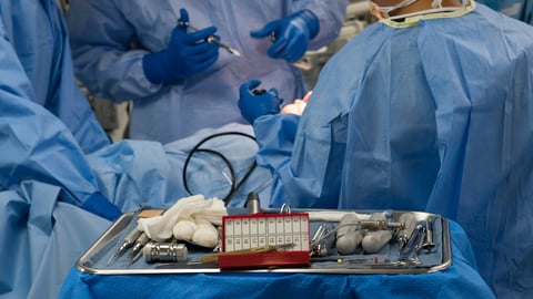 An oral surgery is performed during a 212th Combat Support Hospital field medical training exercise at Miesau Army Depot, Germany on April 20, 2015.
