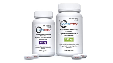 Bottles of Kyzatrex – a testosterone replacement therapy