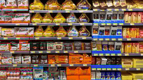 Dubai, UAE- AUGUST 15, 2019 Chocolate Sweets For Sale On Supermarket Shelf. kitkat, Nestle, Dairy milk  Chocolate ; Shutterstock ID 1484972411
