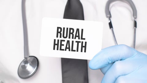 Doctor holding a card with text rural health,medical concept; Shutterstock ID 1986570083
