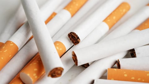 Cigarette, roll tobacco in paper with filter tube, No smoking concept.; Shutterstock ID 2223709581