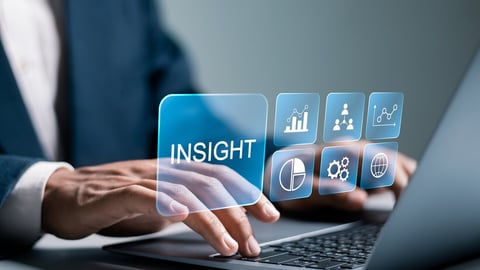 Customer insight marketing concept. Businessman use laptop with insight icon on virtual screen. Using customer insight to build strong customer relationship and increase customer loyalty.; Shutterstock ID 2436136015