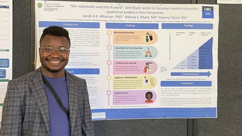 Jacob Alhassan, assistant professor of community health and epidemiology at University of Saskatchewan College of Medicine 